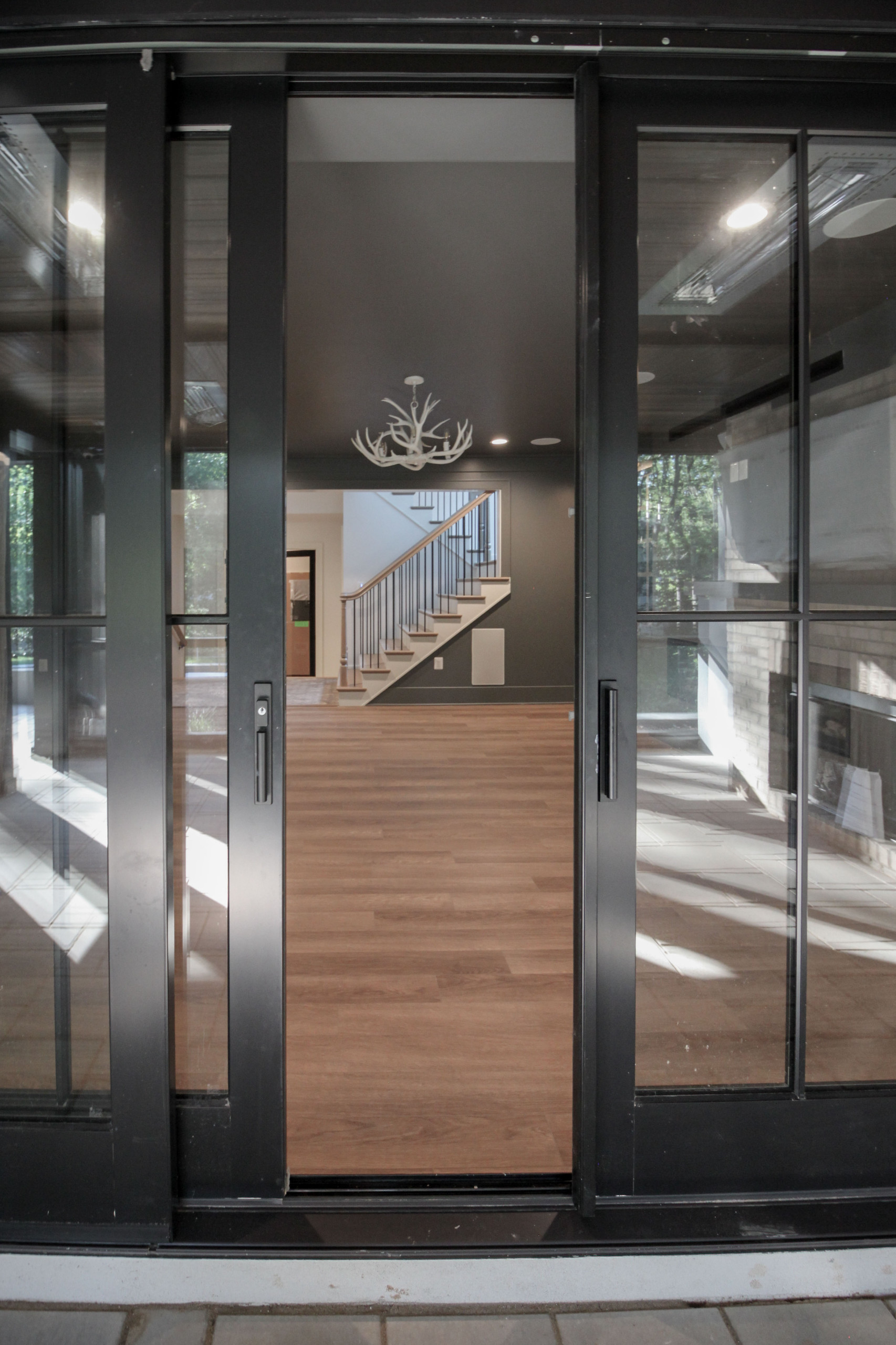 93_Captivating Light Wood Railing System with Black Spindles, Arlington VA 22207