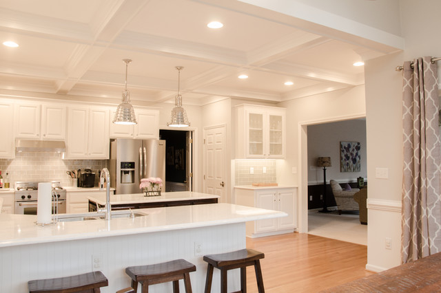 Kitchen Total Makeover With Cabinet Refinishing Coffered