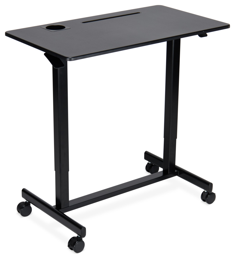 275 Desk With Castors Contemporary Desks And Hutches by Unique