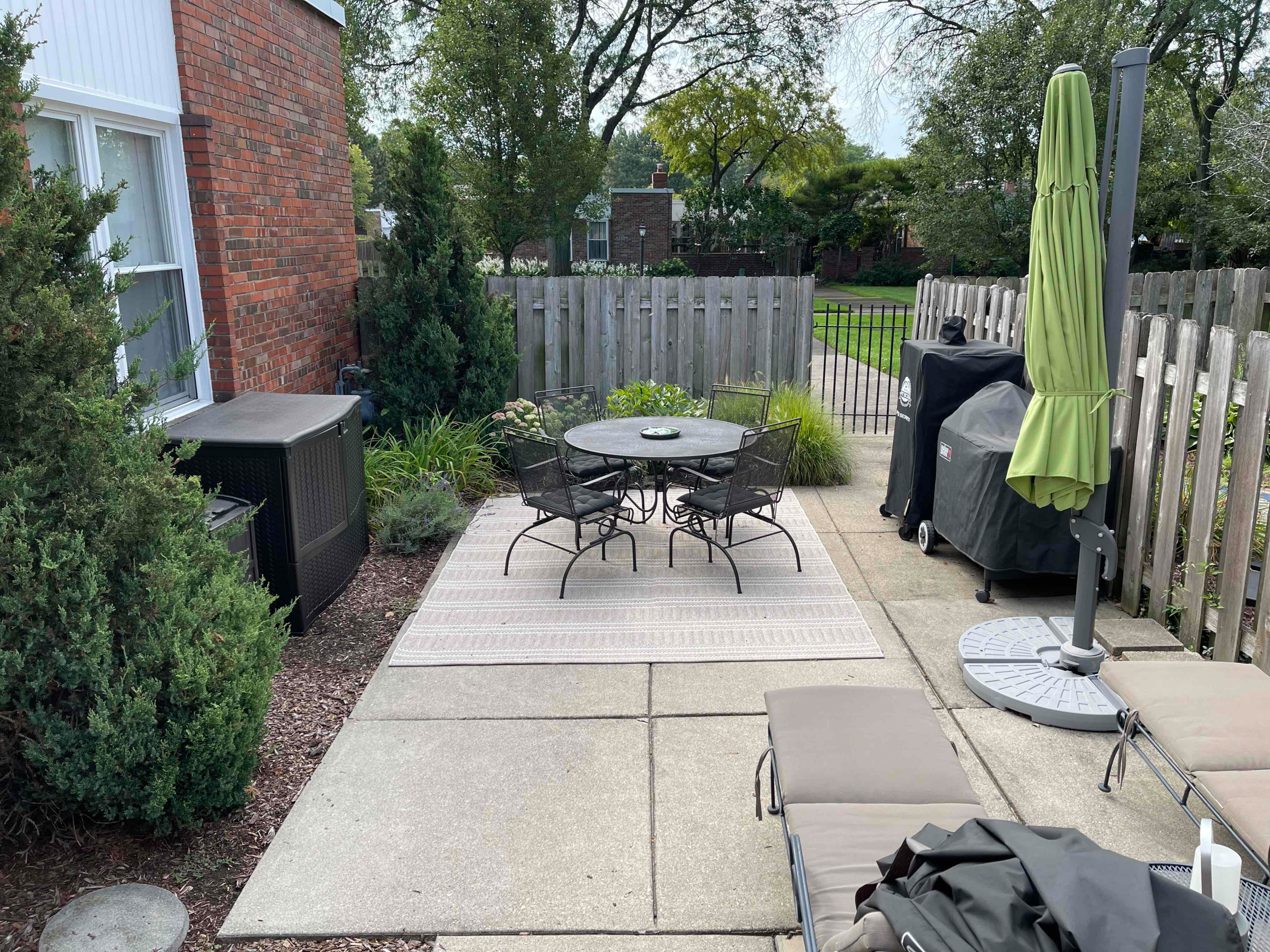 Mid-Century Condo Front + Backyard Landscape -