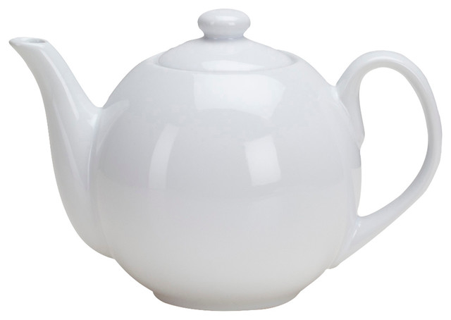 Teapot With Infuser 40 Oz Contemporary Teapots By Omniware Teapot With Infuser 40oz White