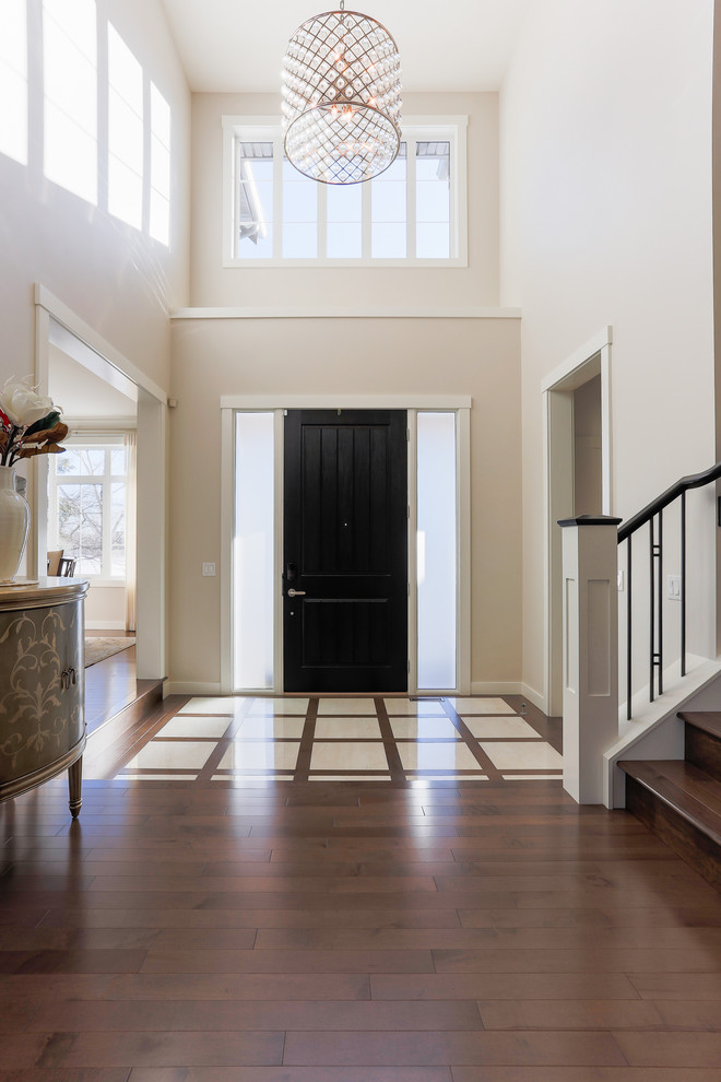 Inspiration for a transitional entryway remodel in Calgary