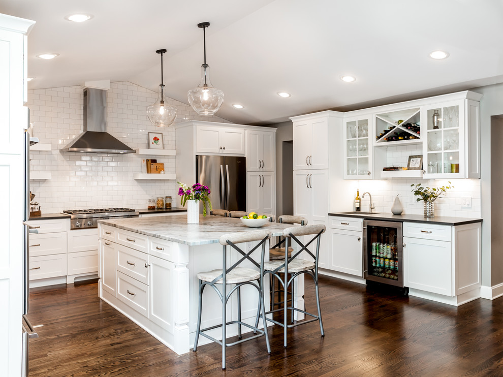 Kitchen and Beverage Center View - Kitchen - Detroit - by ...