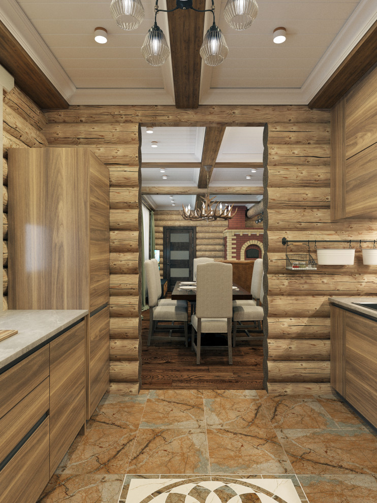 Дизайн-проект срубового дома на берегу реки Вуокса, Ленинградская область.