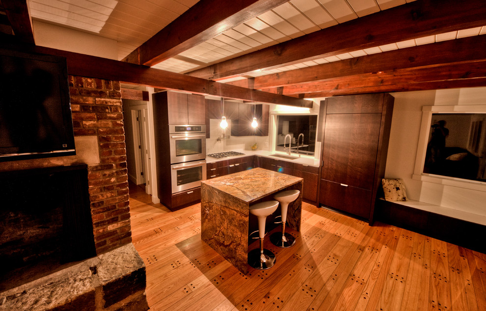 Contemporary kitchen in Cleveland.