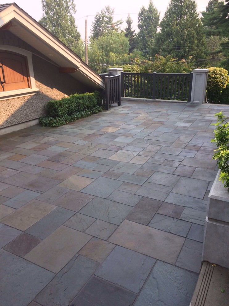 flagstone patio jointing - north vancouver, bc (private residence