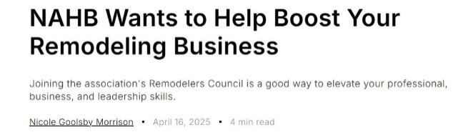 Click the above photo to hear Nicole Goolsby Morrison talk about the importance of joining the NAHB.