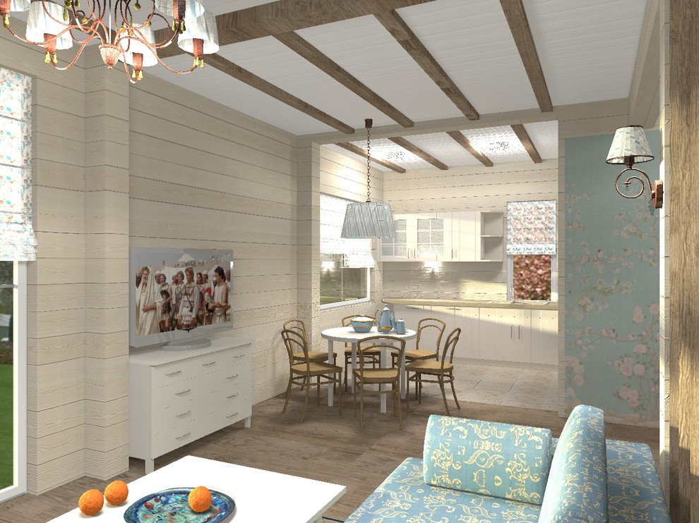 Деревянный дом в стиле "прованс"