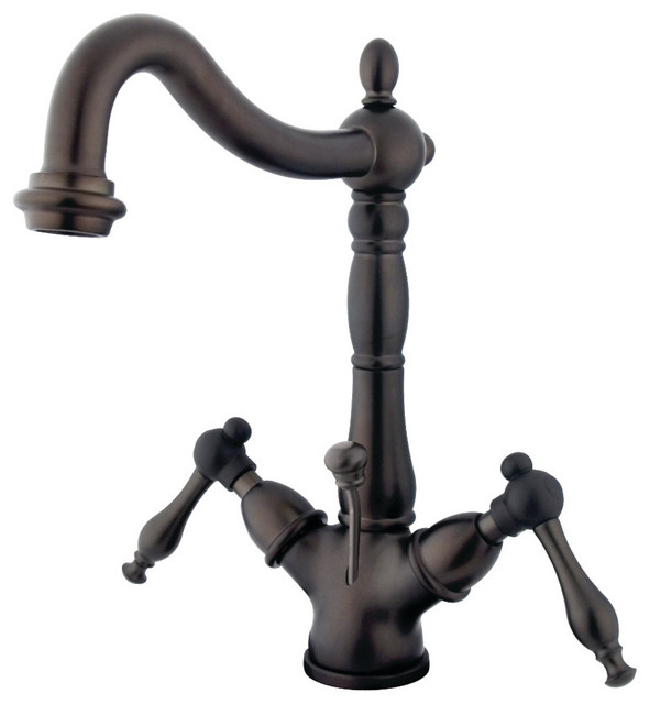 KS1435NL Naples TwoHandle Bathroom Faucet,Brass PopUp & Cover Plate