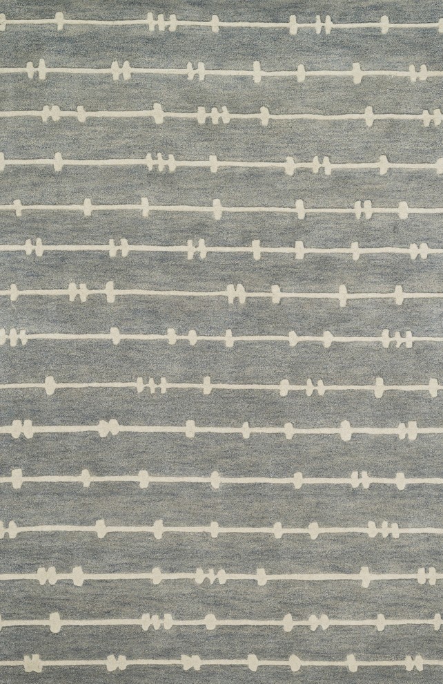 Loloi Rugs Nova Collection Gray and Ivory, 2'6"x7'6"