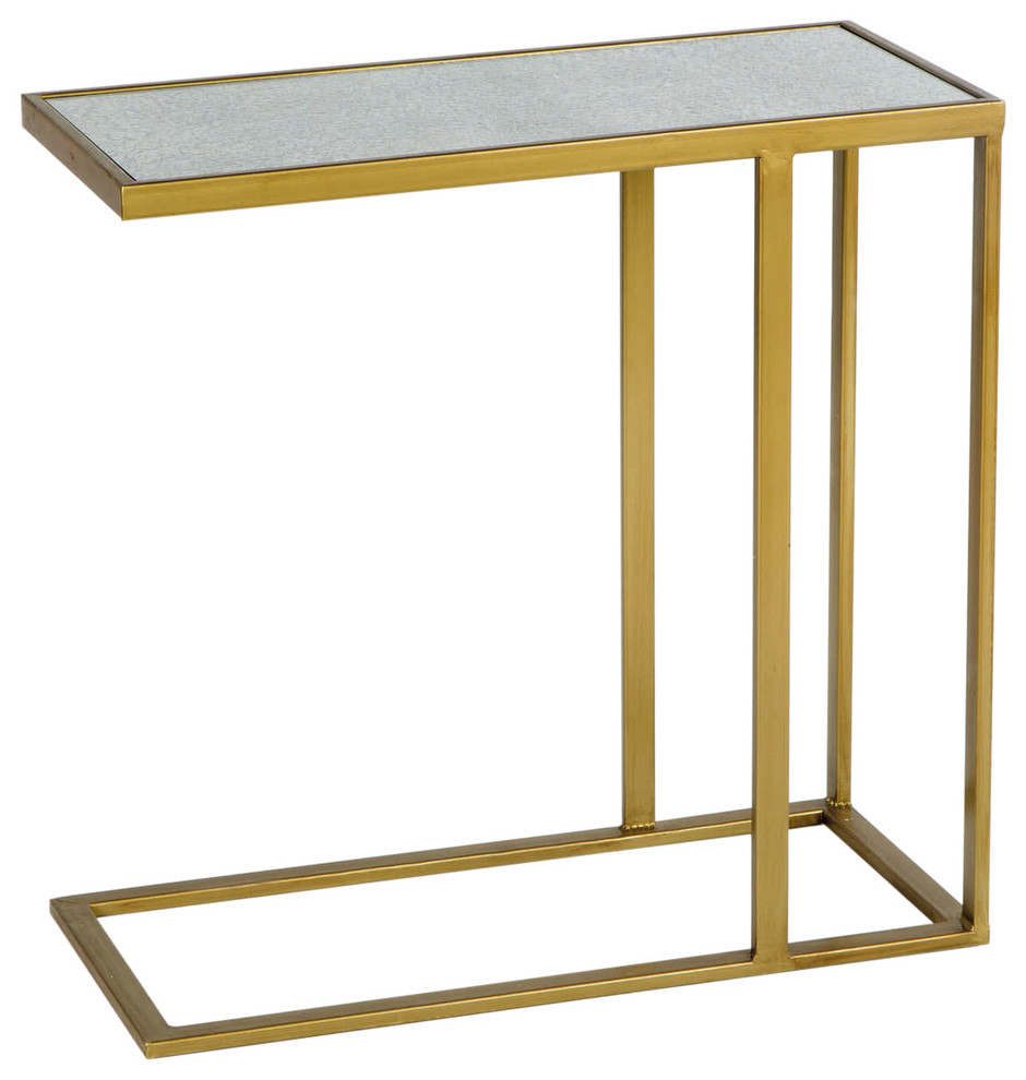 Gold Under Sofa Side Table - Modern - Side Tables End 