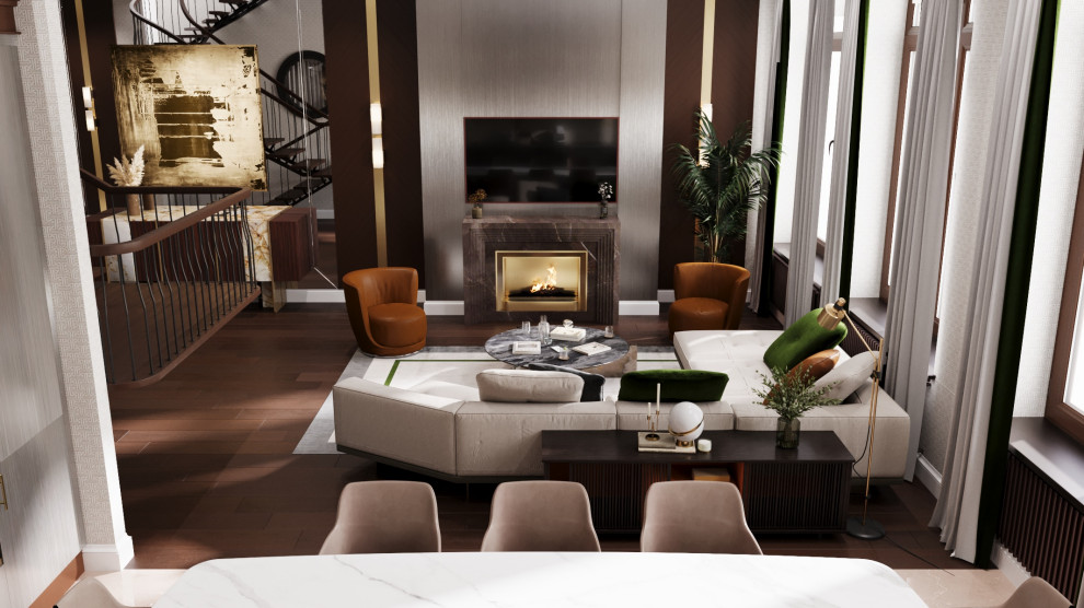 Дизайн интерьера квартиры в ЖК «Mon Cher», 190 м2