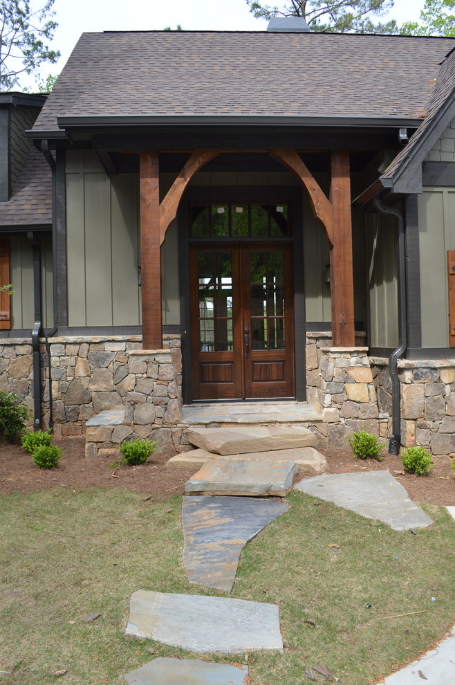 Design ideas for a country entryway in Birmingham.