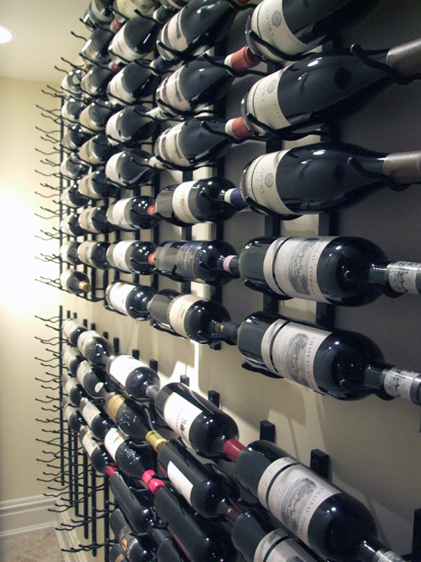 Contemporary wine cellar in New York.