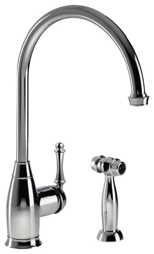 Charlotte Traditional Solid Brass Kitchen Faucet With Sidespray