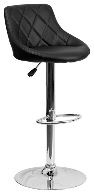 Flash Furniture Contemporary Barstool, Black, CH-82028A-BK-GG