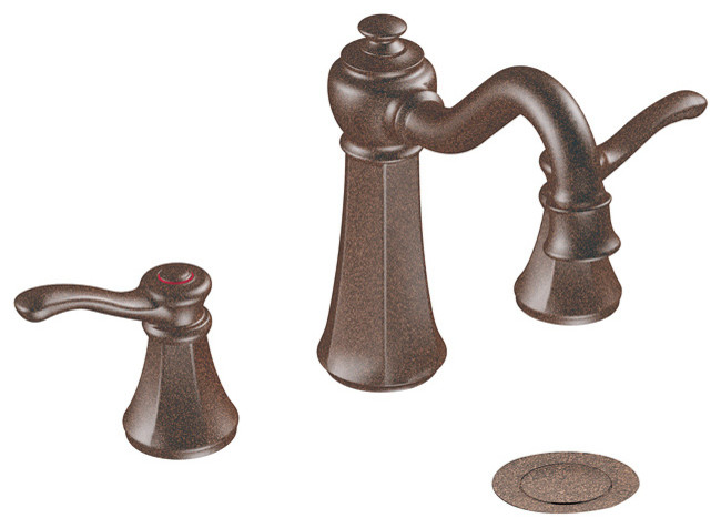 Moen T6305ORB Vestige Two-Handle Oil Rubbed Bronze High Arc Bathroom Faucet