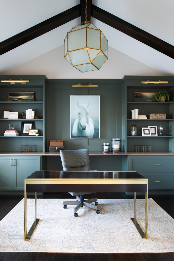 Inspiration for a transitional home office remodel in Minneapolis