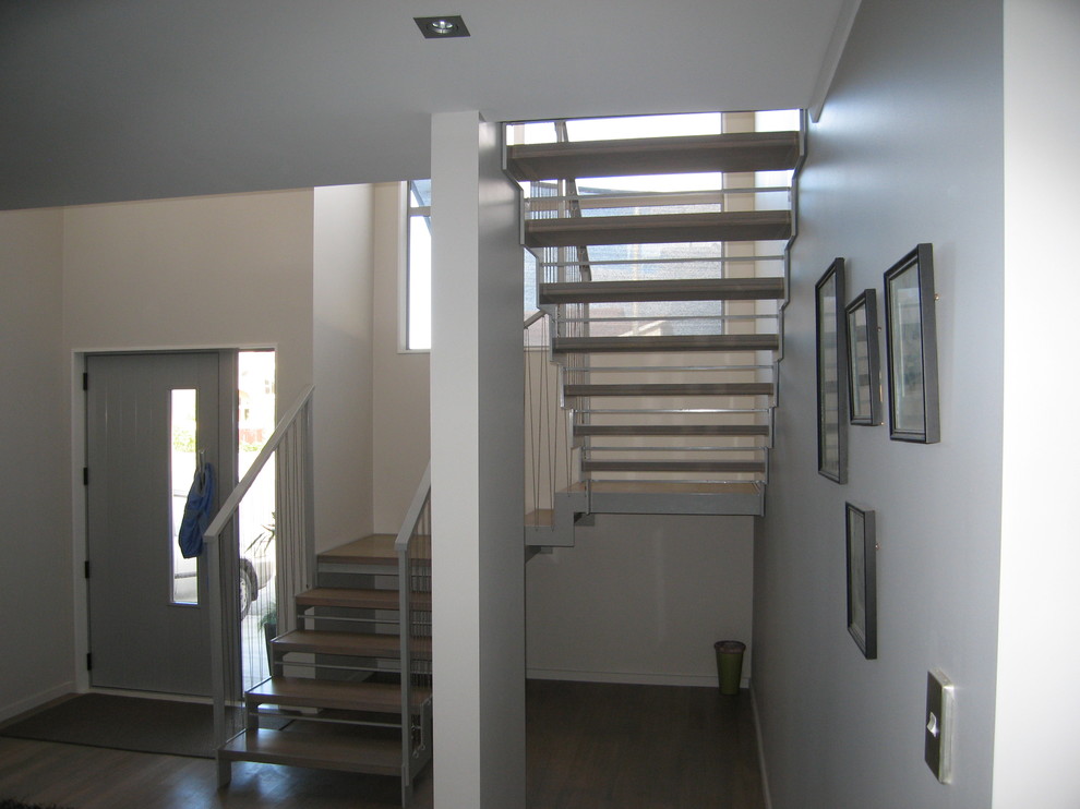 Contemporary staircase in Hamilton.