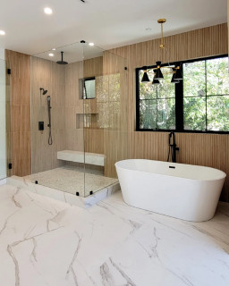 Дизайн ванной комнаты бетон