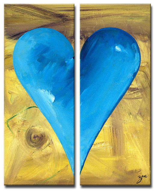 Heartwork "James" 2Piece Canvas Art Set, 12"x30" Contemporary Prints And Posters by