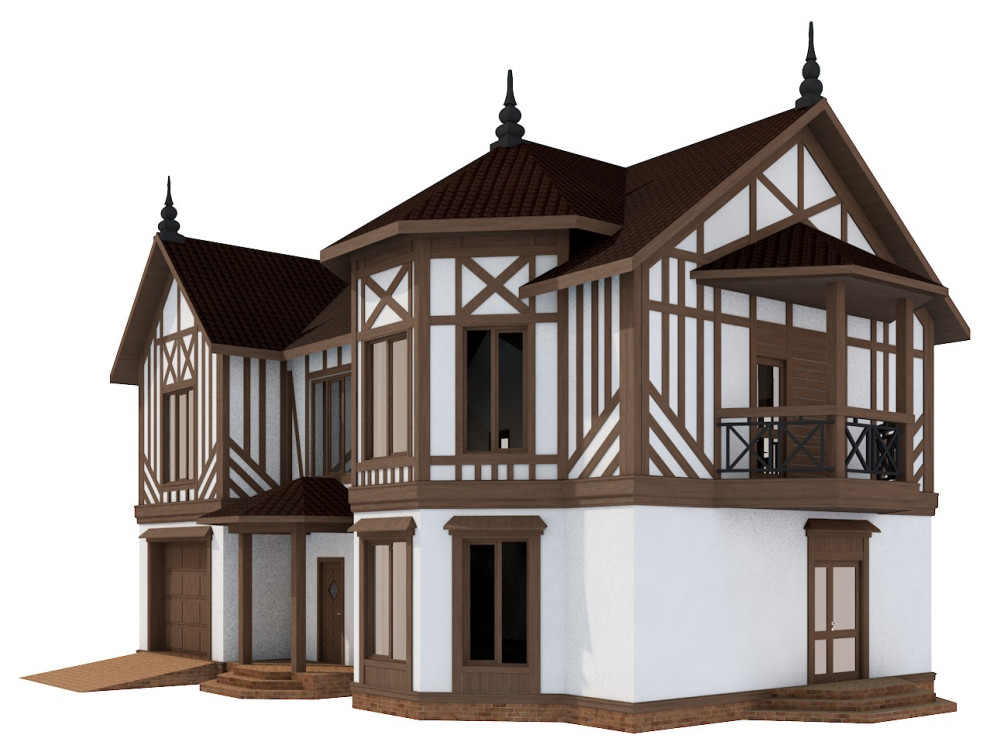 Оформление фасада. Жилой дом.