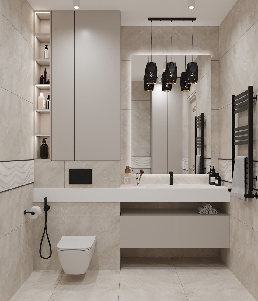 Дизайн проект ванной и санузла ул. Новая