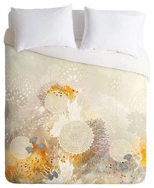 Deny Designs Iveta Abolina White Velvet Duvet Cover Lightweight