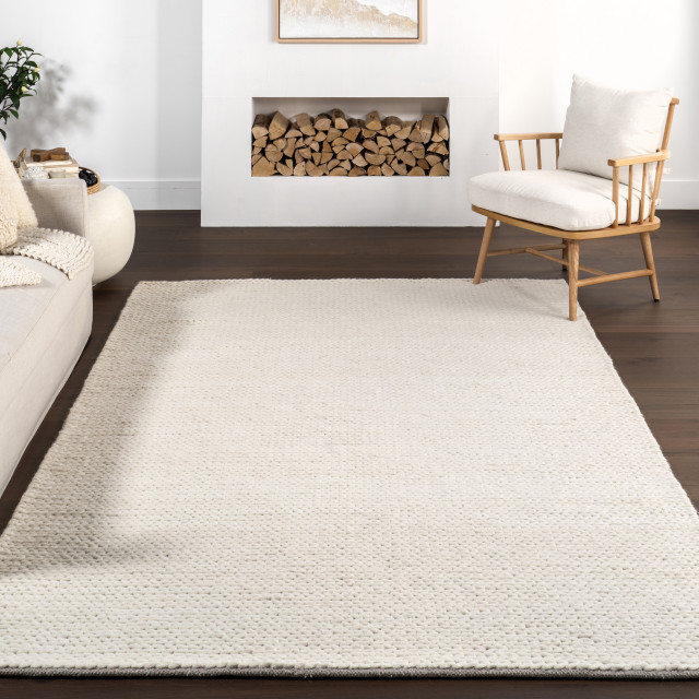 Chunky Cable Rug nuLOOM Braided Wool Hand Woven Chunky Cable Rug, 4'x6' - Scandinavian ...