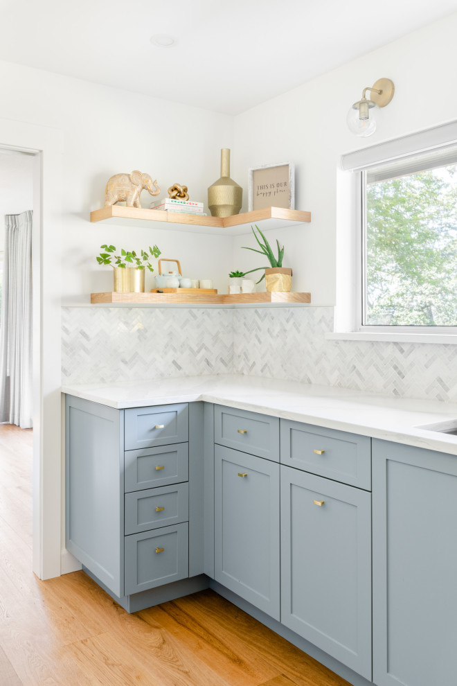 Kitchen - transitional galley kitchen idea