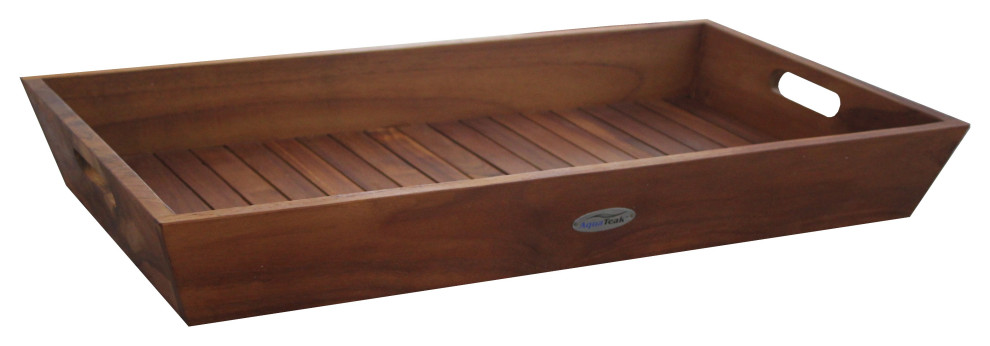 The Original Moa™ Large Teak Amenities Tray with Handles
