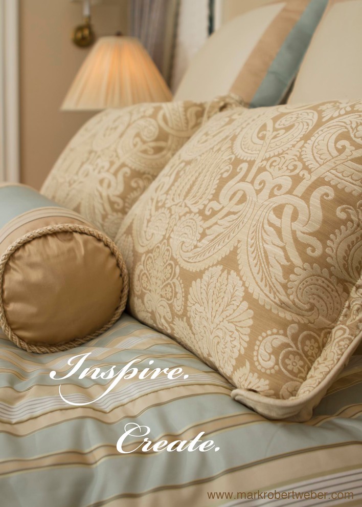 Example of a transitional bedroom design in Newark