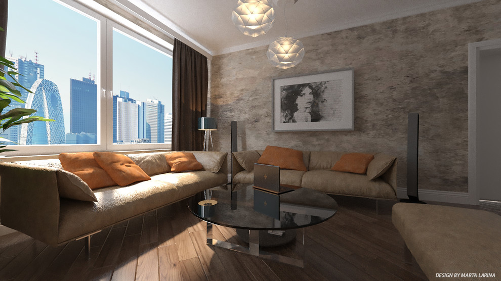 Эскиз лаундж-зоны квартиры