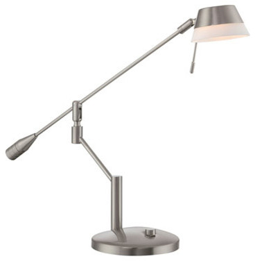 Lite Source LS-21964PS/FRO Sofronia 1 Light Desk Lamps in Polished Steel