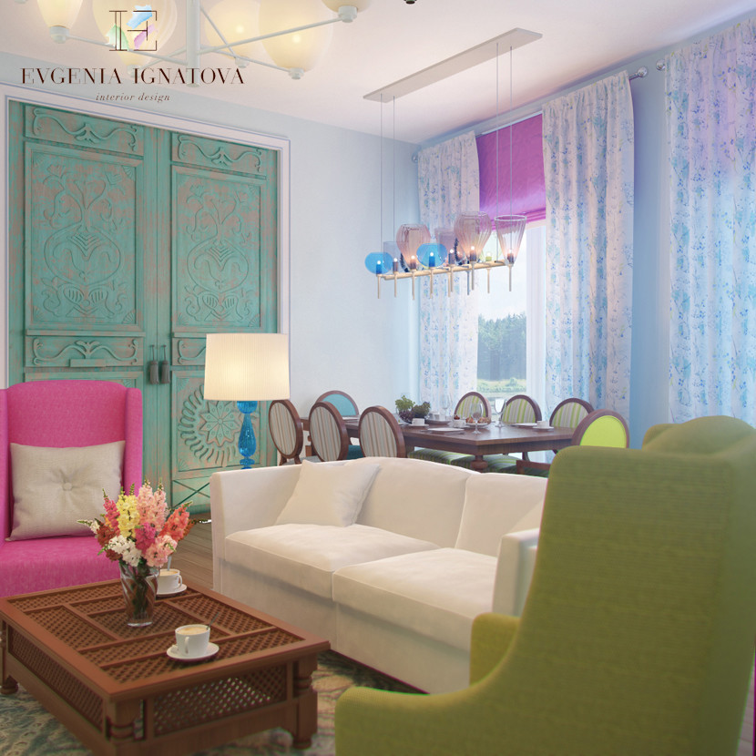 Life in color! Квартира в Сколково (135 кв м)