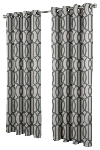 Trincity Grommet Top Window Curtain Panels  Contemporary  Curtains  by Amalgamated Textiles, USA