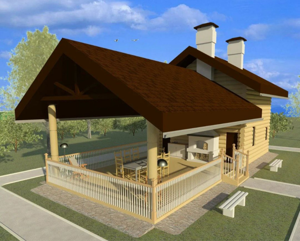 Баня с бассейном