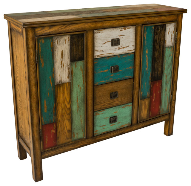Rustic Storage Multicolored Design With Storage Drawers and