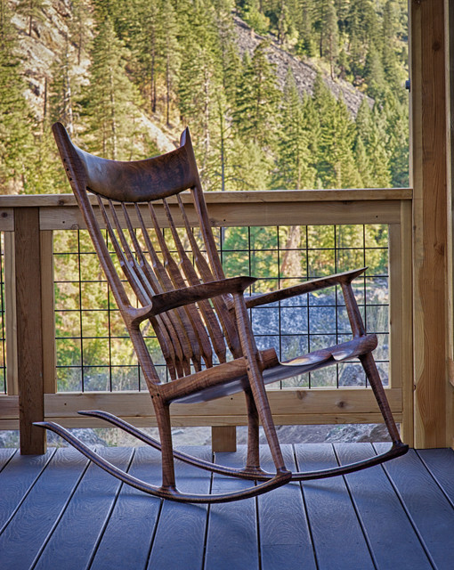 Rocking Chairs rustikt-terrasse