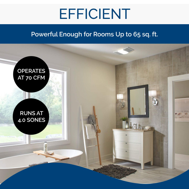 Ceiling Bathroom Exhaust Fan and Light Combo, 100-Watt Incandescent. - Modern - Bathroom Exhaust ...