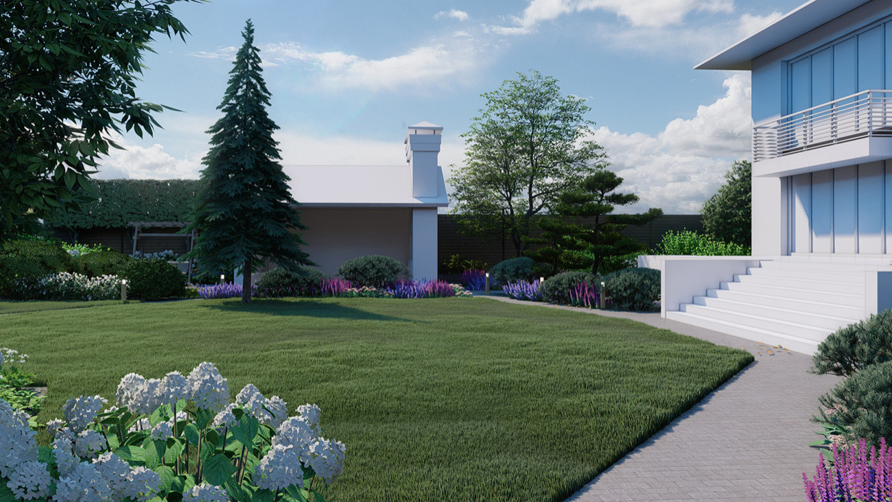 Визуализация проекта частного сада