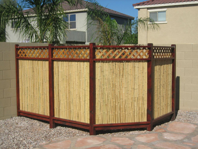 Bamboo Fencing, Natural Privacy modern-garden