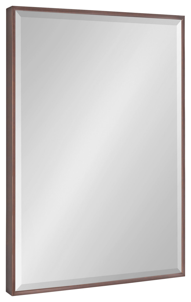Rhodes Framed Wall Mirror, Bronze, 18.75x24.75