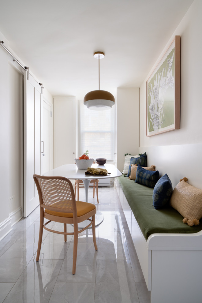 Inspiration for a transitional dining room remodel in New York