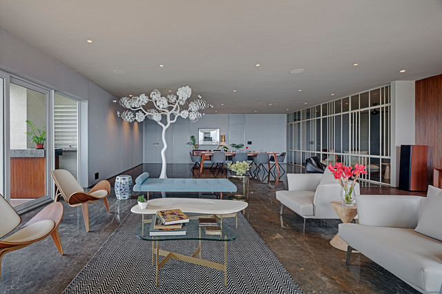 Apartment Designed By MAIA Design Studio contemporary-living-room