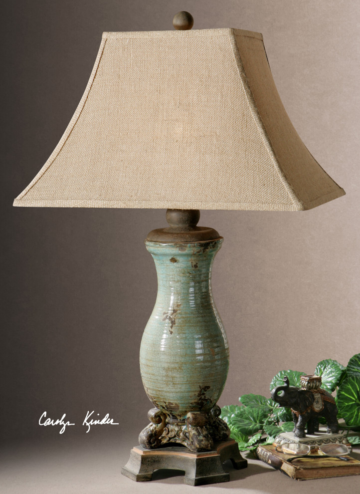 Uttermost Andelle Table Lamp, Light Blue
