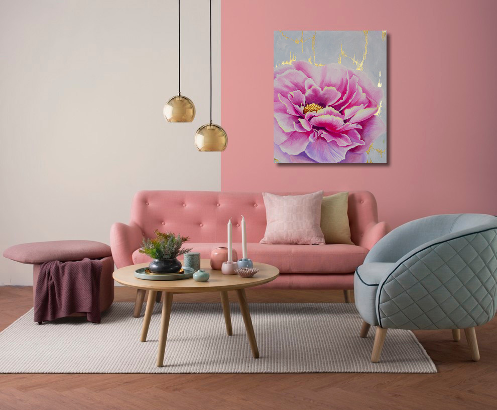 Интерьерная картина "Пион"