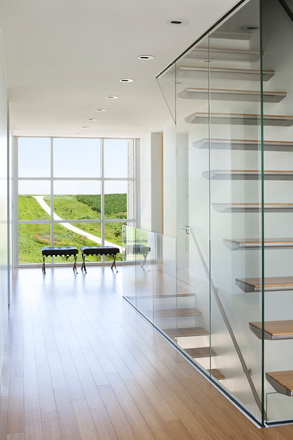 Modern Iowa Farmhouse contemporary-staircase