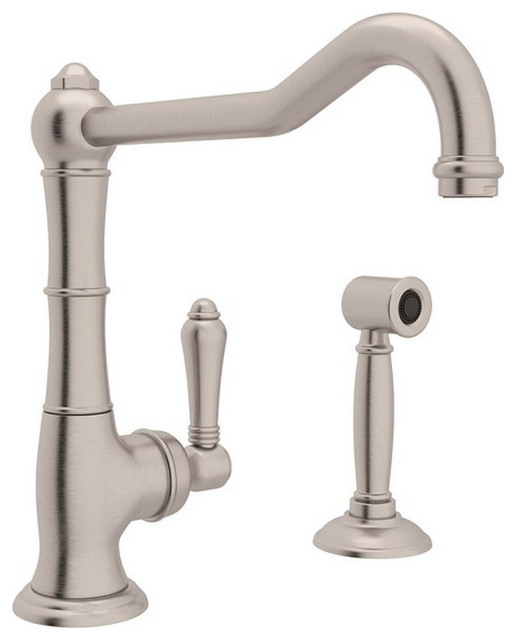 Rohl Kitchen Faucet with SingleLever Handle, Satin Nickel
