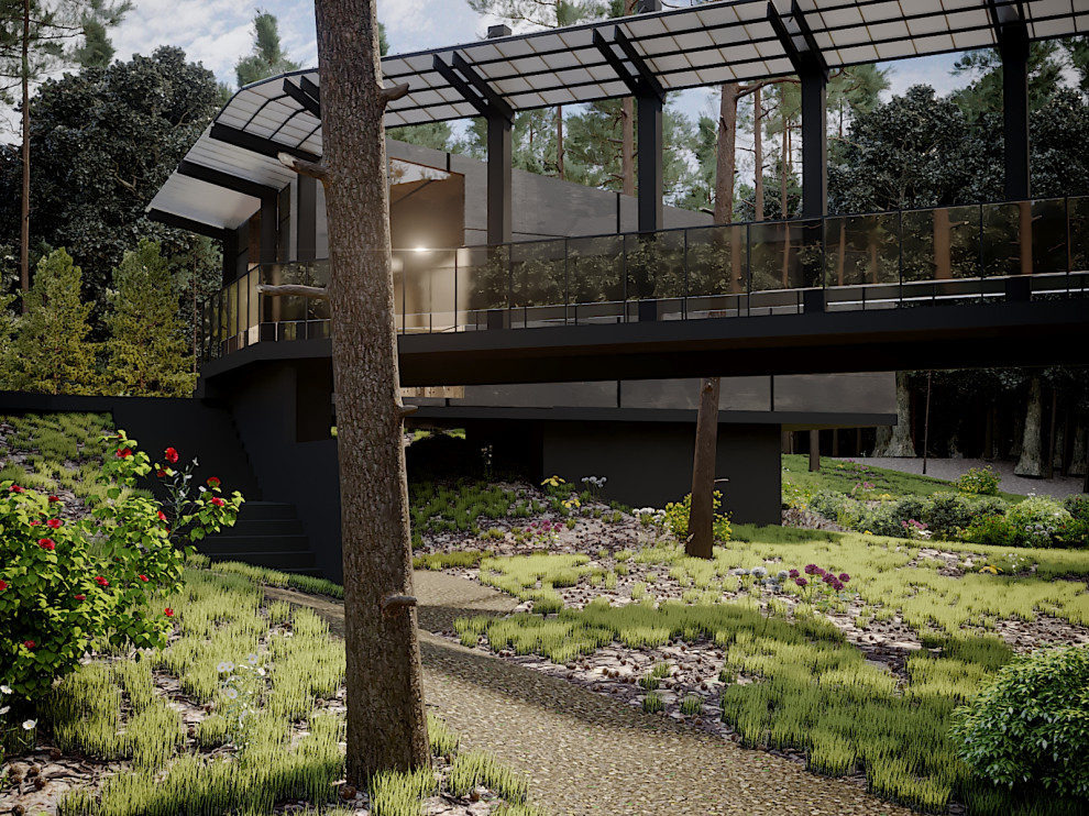 Проект частного дома в сосновом бору